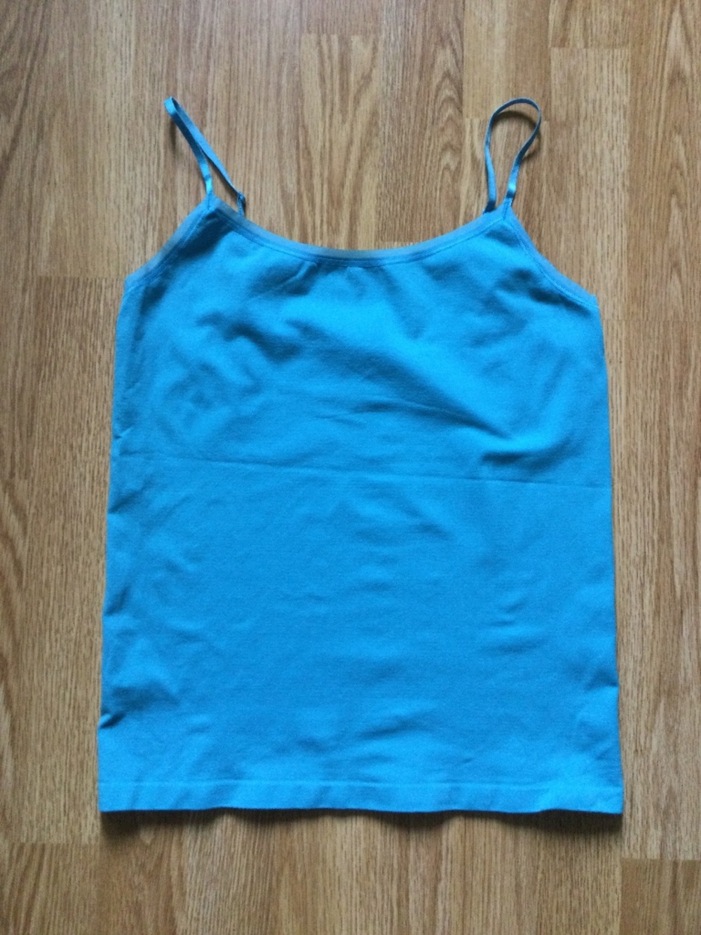 Ann Taylor Seamless Camisole Tank Top M Turquoise Adjustable Straps